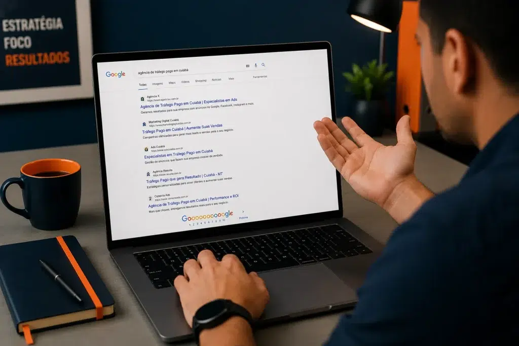 Ausência da empresa nos resultados de busca do Google