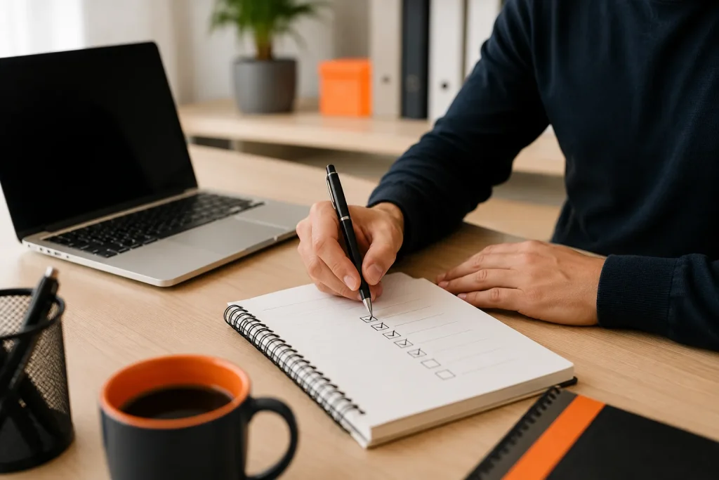 Empresário analisando os sinais de que sua empresa precisa de um site profissional durante o planejamento do negócio
