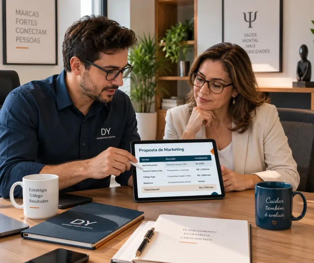 Orçamento de tráfego pago para quem quer saber quanto custa investir em marketing para psicólogos
