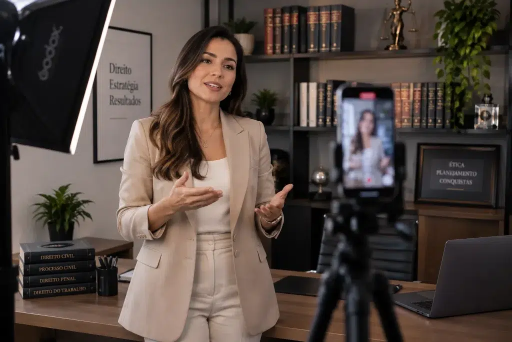 conteúdo em vídeo dentro da estratégia de Google Ads ou Instagram para advogados