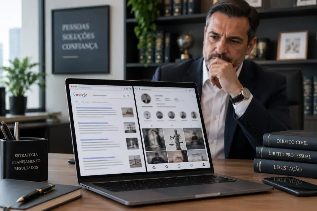 comparativo entre Google Ads ou Instagram para advogados