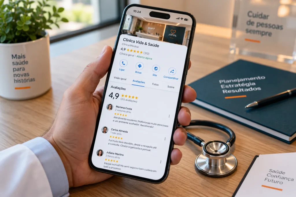 Perfil no Google ajudando a conseguir mais pacientes para médicos