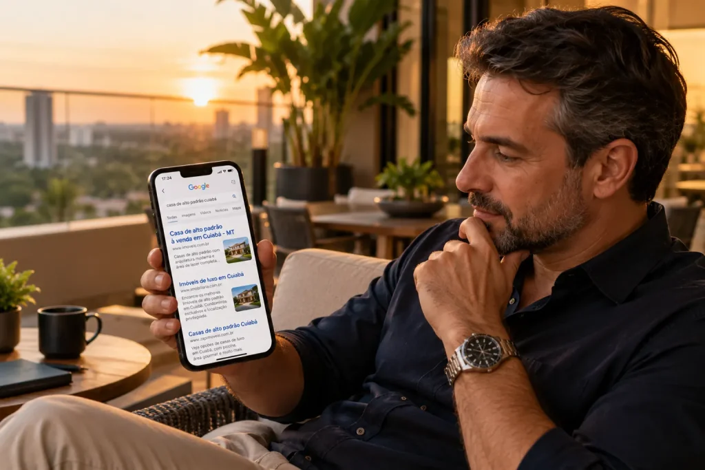 Cliente buscando como conseguir mais clientes para arquitetos vê perfil no Google