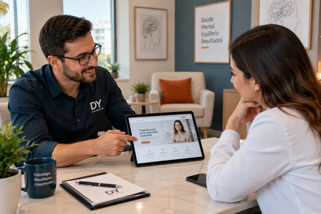 Dentista conversando sobre marketing para dentistas dentro das normas do CFO