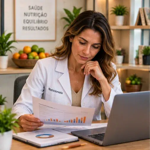nutricionista analisando investimento marketing