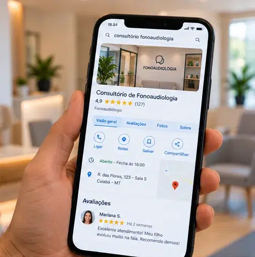 perfil google consultorio fonoaudiologia