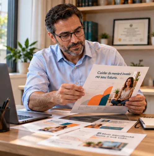 Revisão de criativos ao escolher Google Ads ou Instagram para psiquiatras